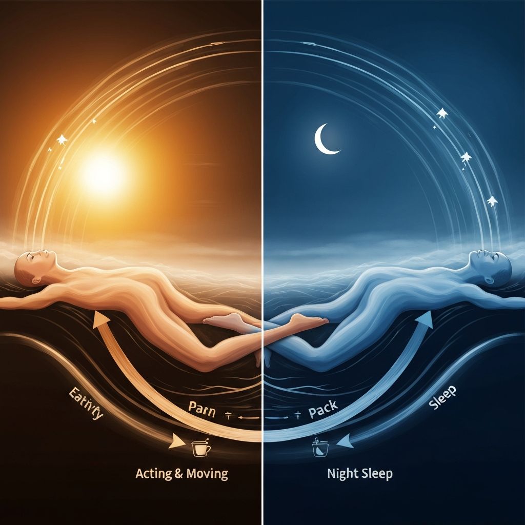 Daily cycles of movement, eating, and rest patterns